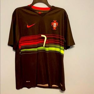 Portugal number 7 Ronaldo jersey size large